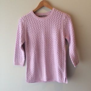 Zara Knit Open Stitch Pink Sweater